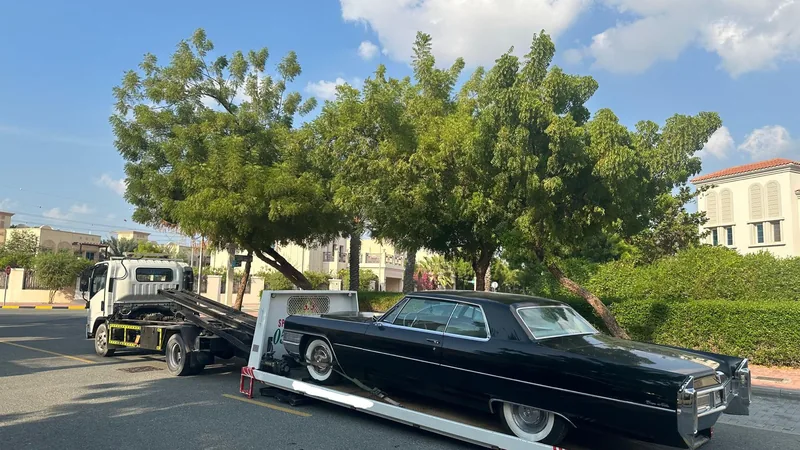 Flatbed Recovery vehicle transport in Dubai