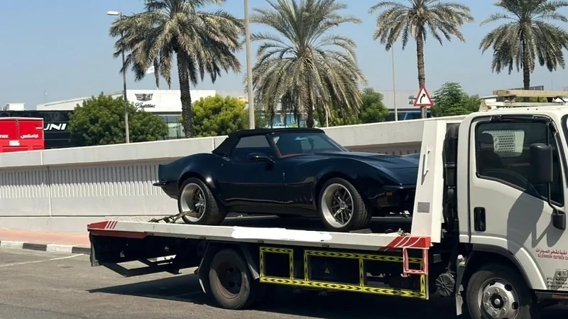 Sports Car Recovery vehicle transport in Dubai